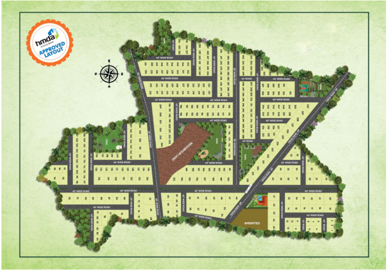 HMDA approved plots in Gudur